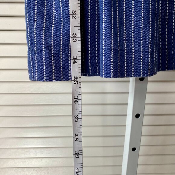 Lauren Moffatt Denim Mini Dress, Blue Striped, Size 6 - Picture 3 of 8